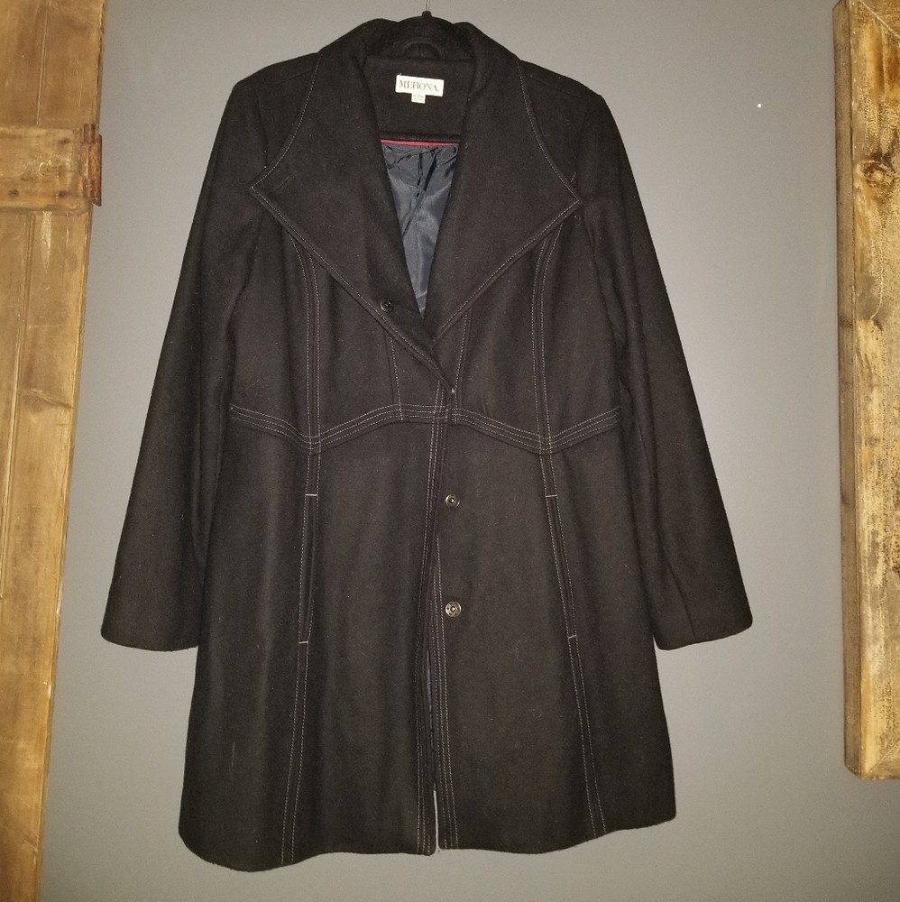 Merona Black Wool Pea Coat